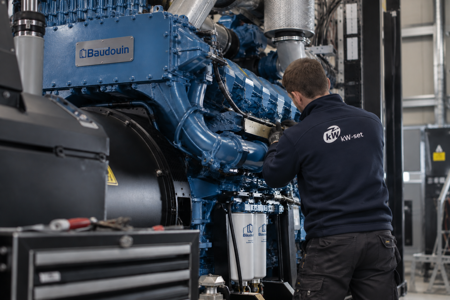 Baudouin service for backup power units, datacenter
